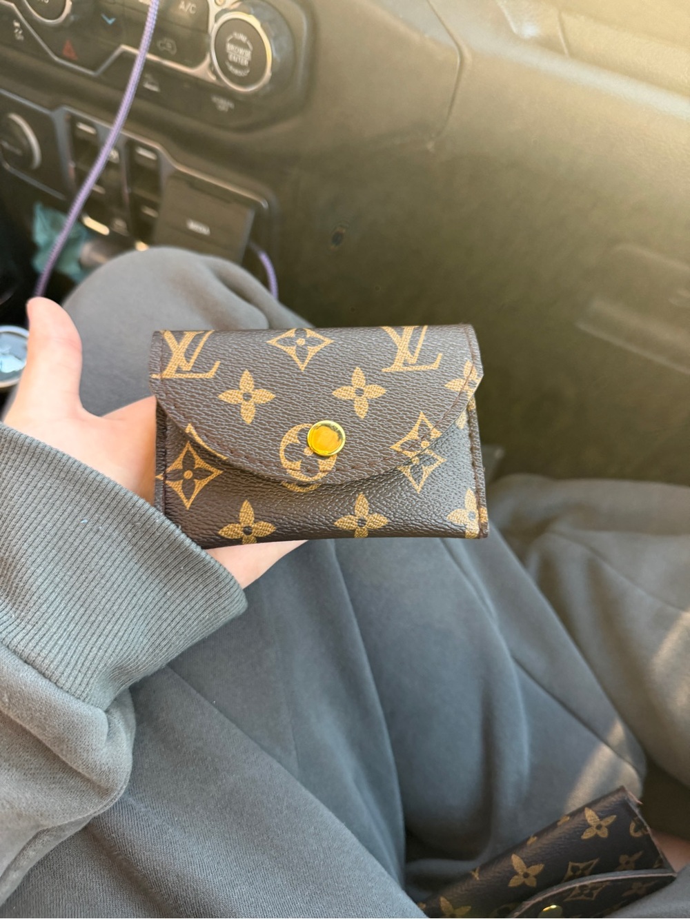 Louis Vuitton Monogram Envelope Card Case - Brown & Gold wallet